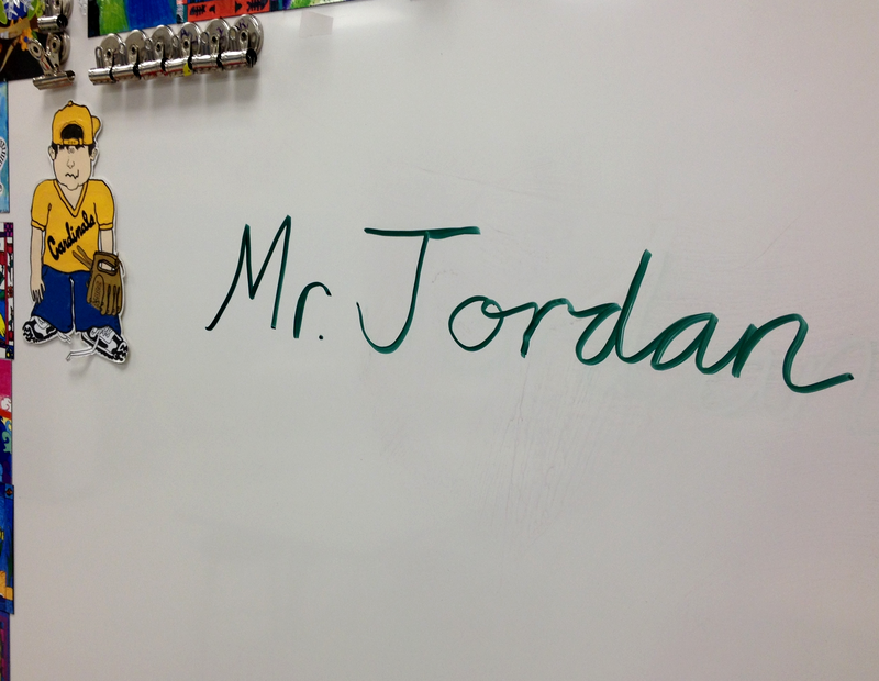 Mr. Jordan – classroom whiteboard